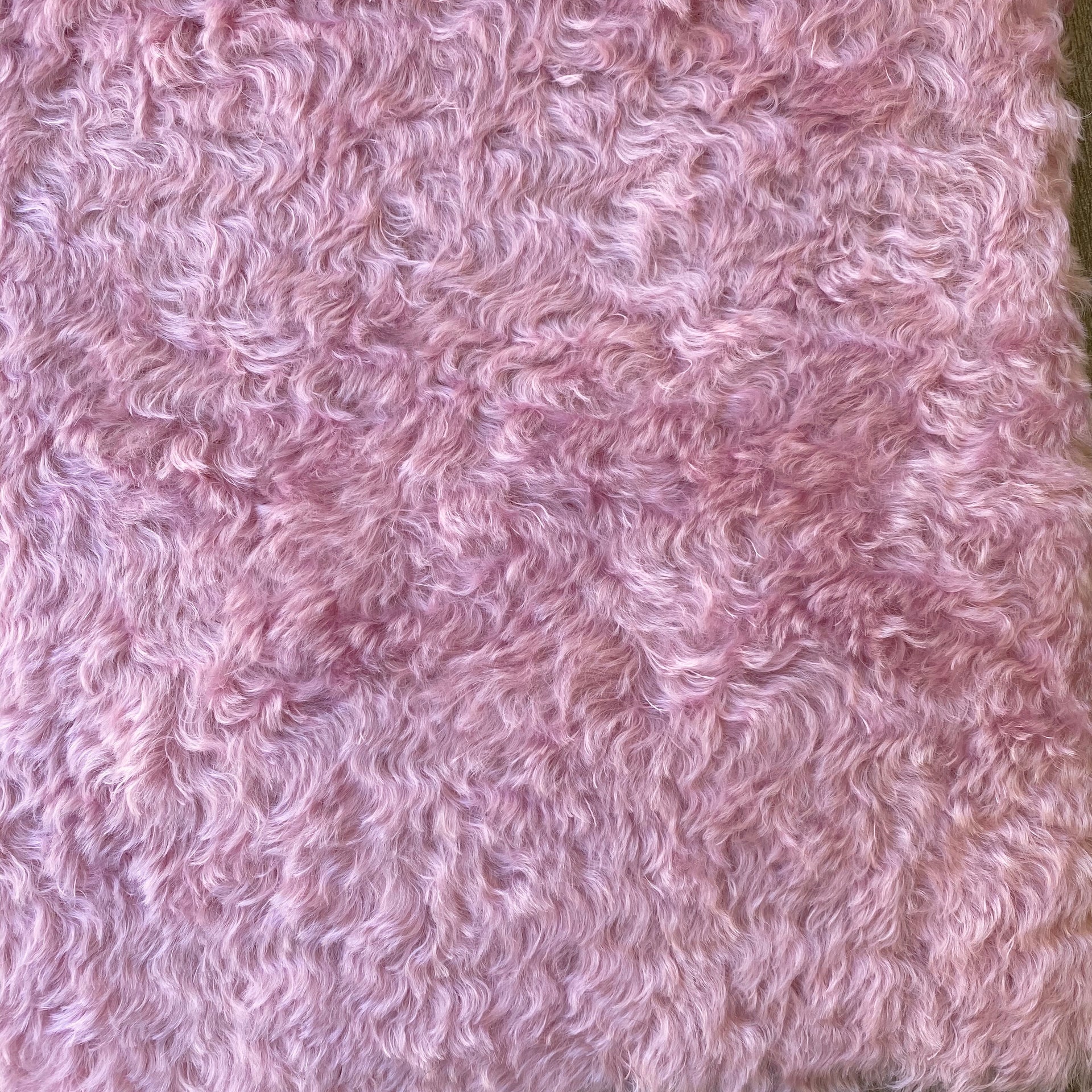 Angelica - Pink Curly Kid Mohair