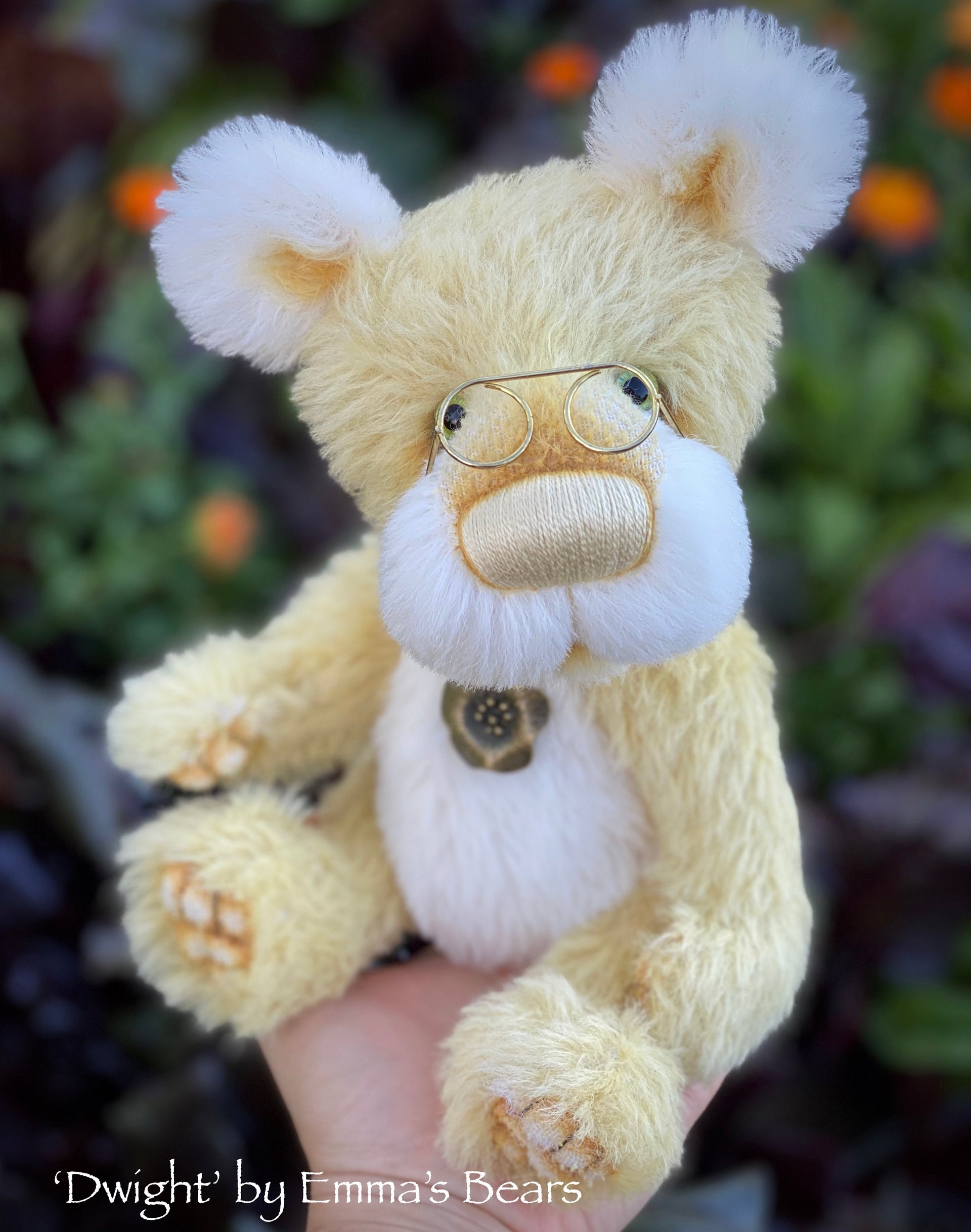 Dwight - 11" Hand Dyed Mohair and Alpaca Artist Bear by Emma's Bears - OOAK