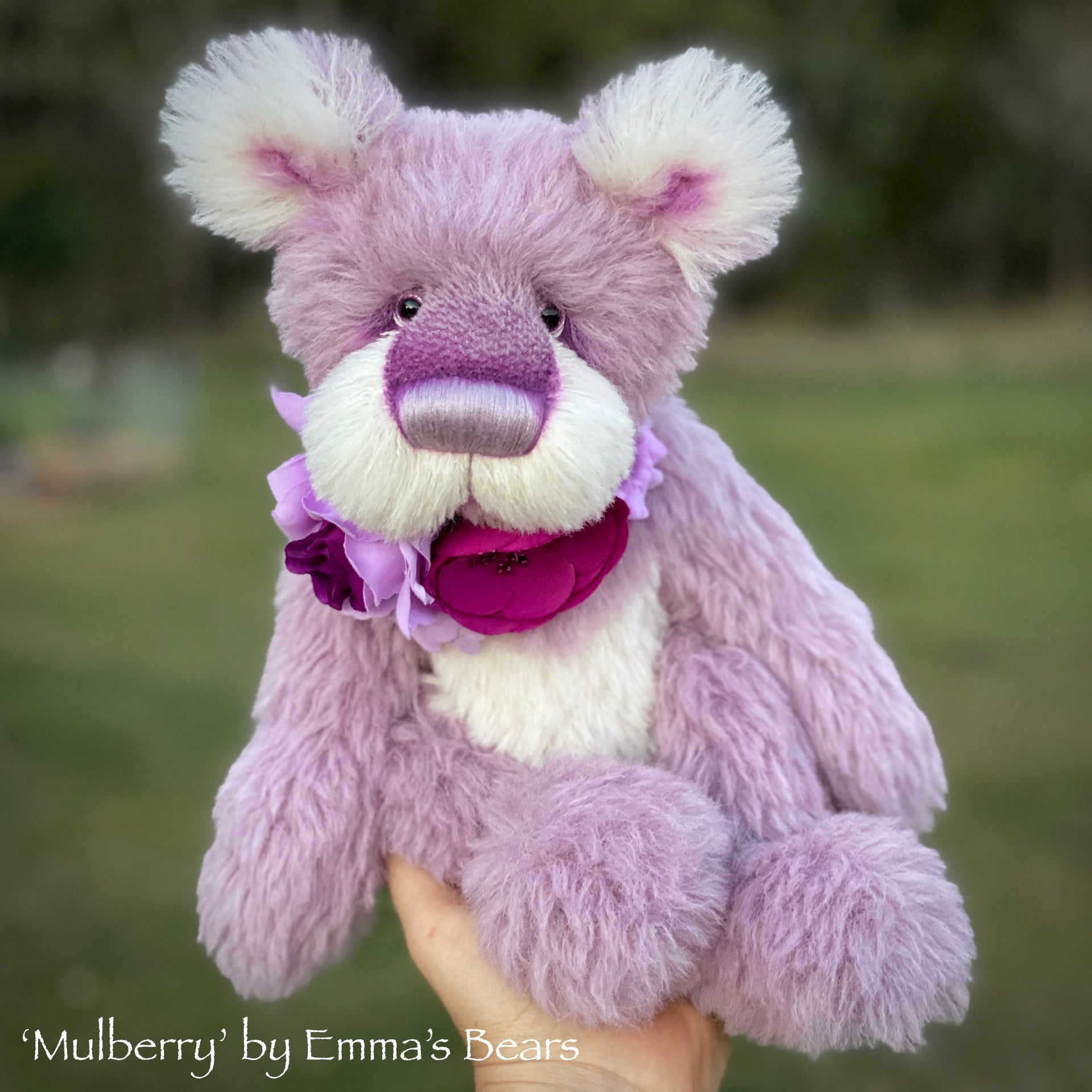 Mulberry - 13" Hand Dyed Alpaca Artist Bear by Emma's Bears - OOAK