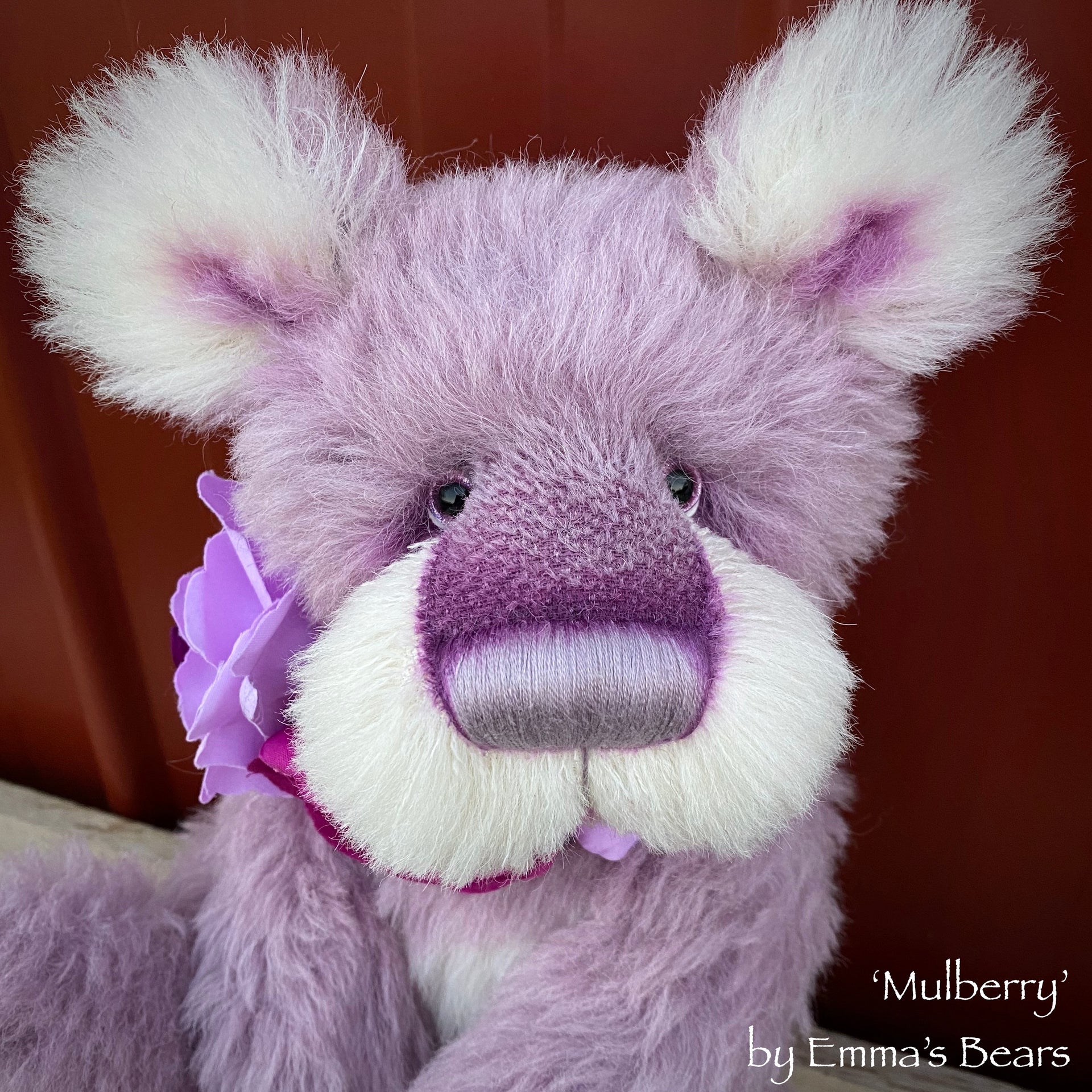 Mulberry - 13" Hand Dyed Alpaca Artist Bear by Emma's Bears - OOAK