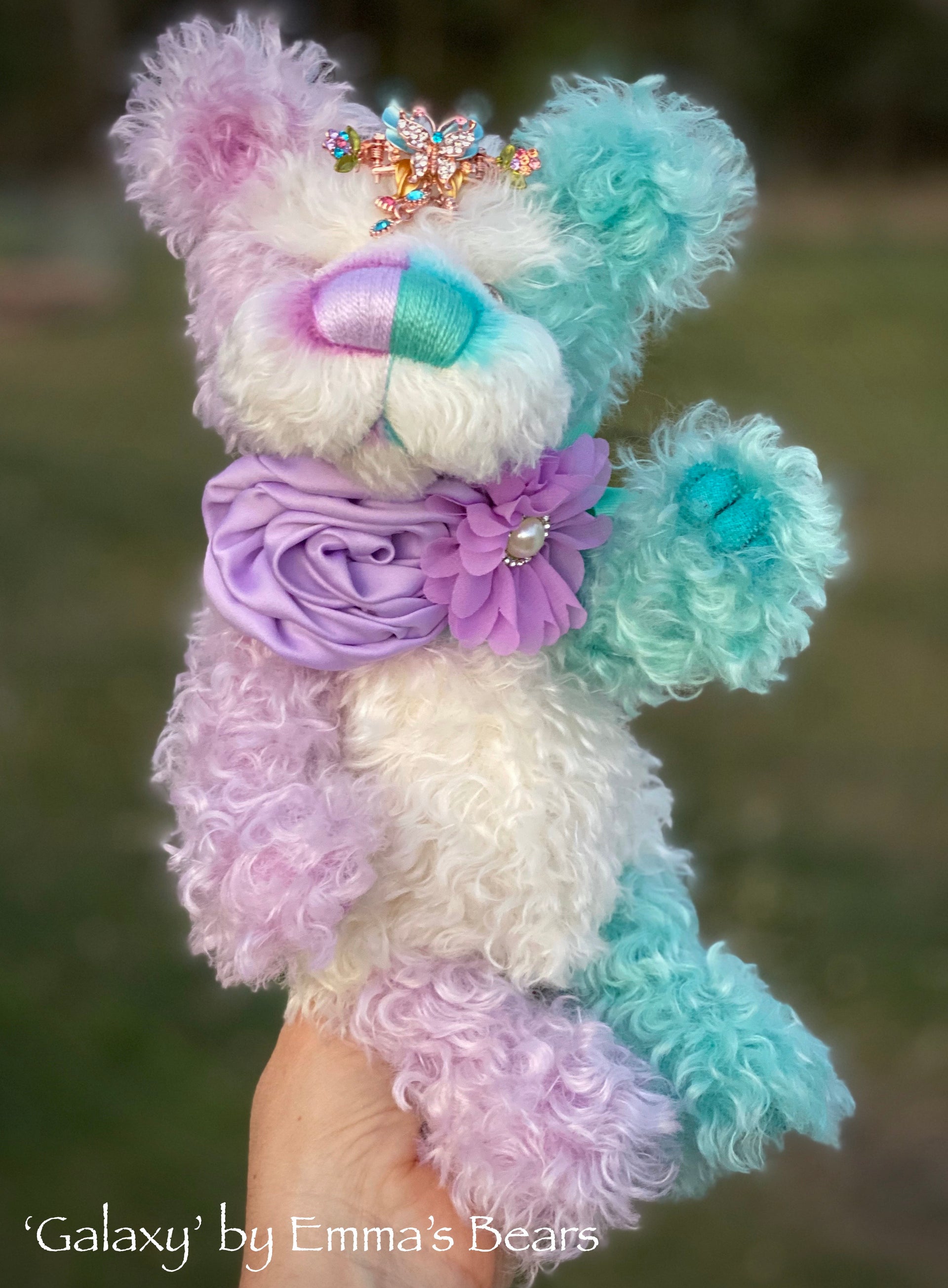 Galaxy - 11" Hand Dyed Kid Mohair Artist Bear by Emma's Bears - OOAK