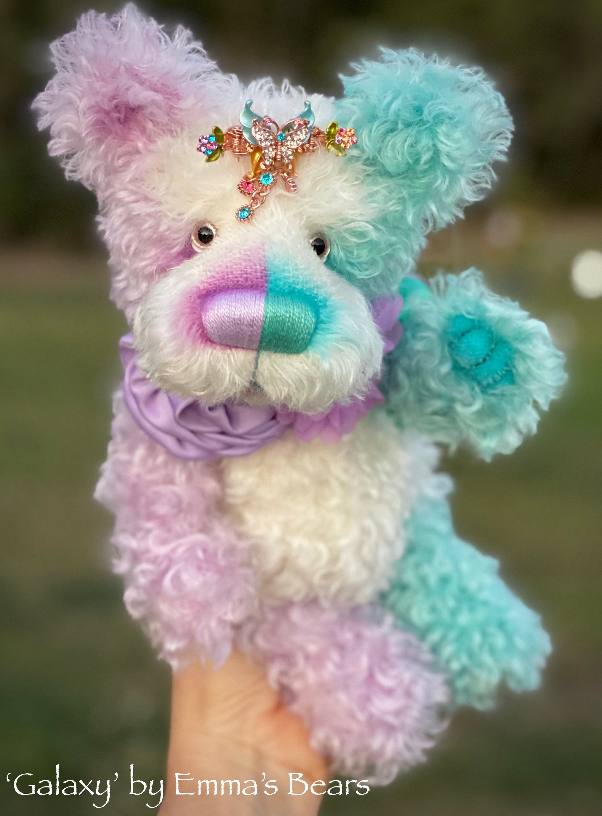 Galaxy - 11" Hand Dyed Kid Mohair Artist Bear by Emma's Bears - OOAK