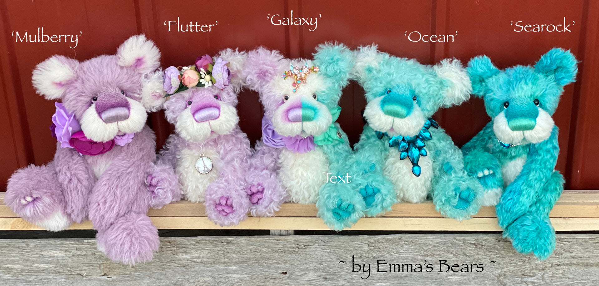 Galaxy - 11" Hand Dyed Kid Mohair Artist Bear by Emma's Bears - OOAK