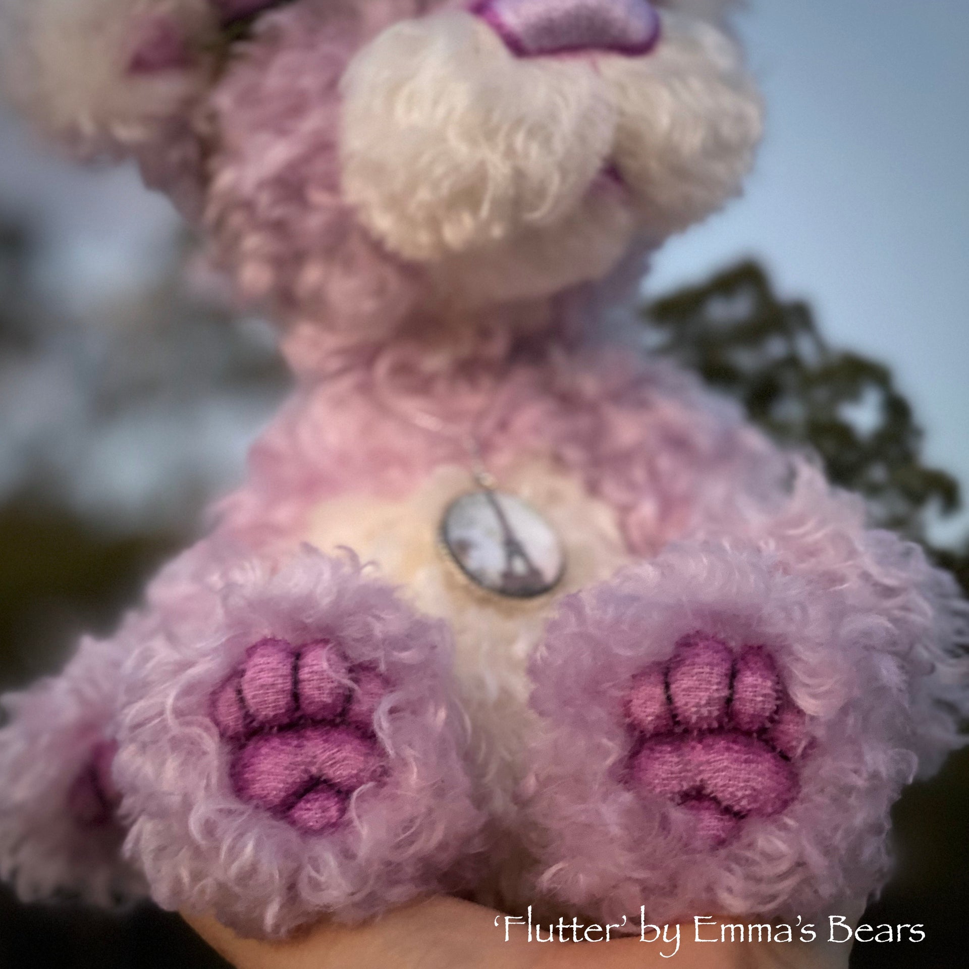 Flutter - 11" Hand Dyed Kid Mohair Artist Bear by Emma's Bears - OOAK