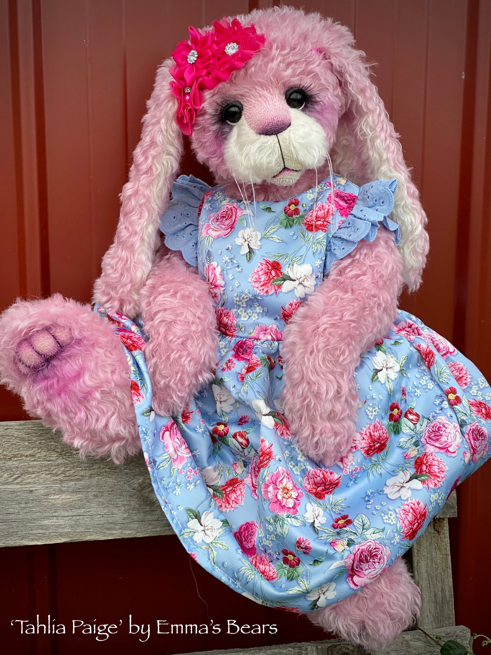 Tahlia Paige - 21" Kid Mohair Toddler Artist BUNNY by Emma's Bears - OOAK