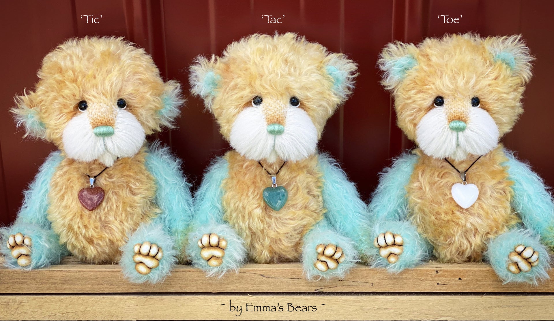 Tic - 8" Hand-Dyed Mohair and Alpaca Artist Bear by Emma's Bears - OOAK in a Limited Series