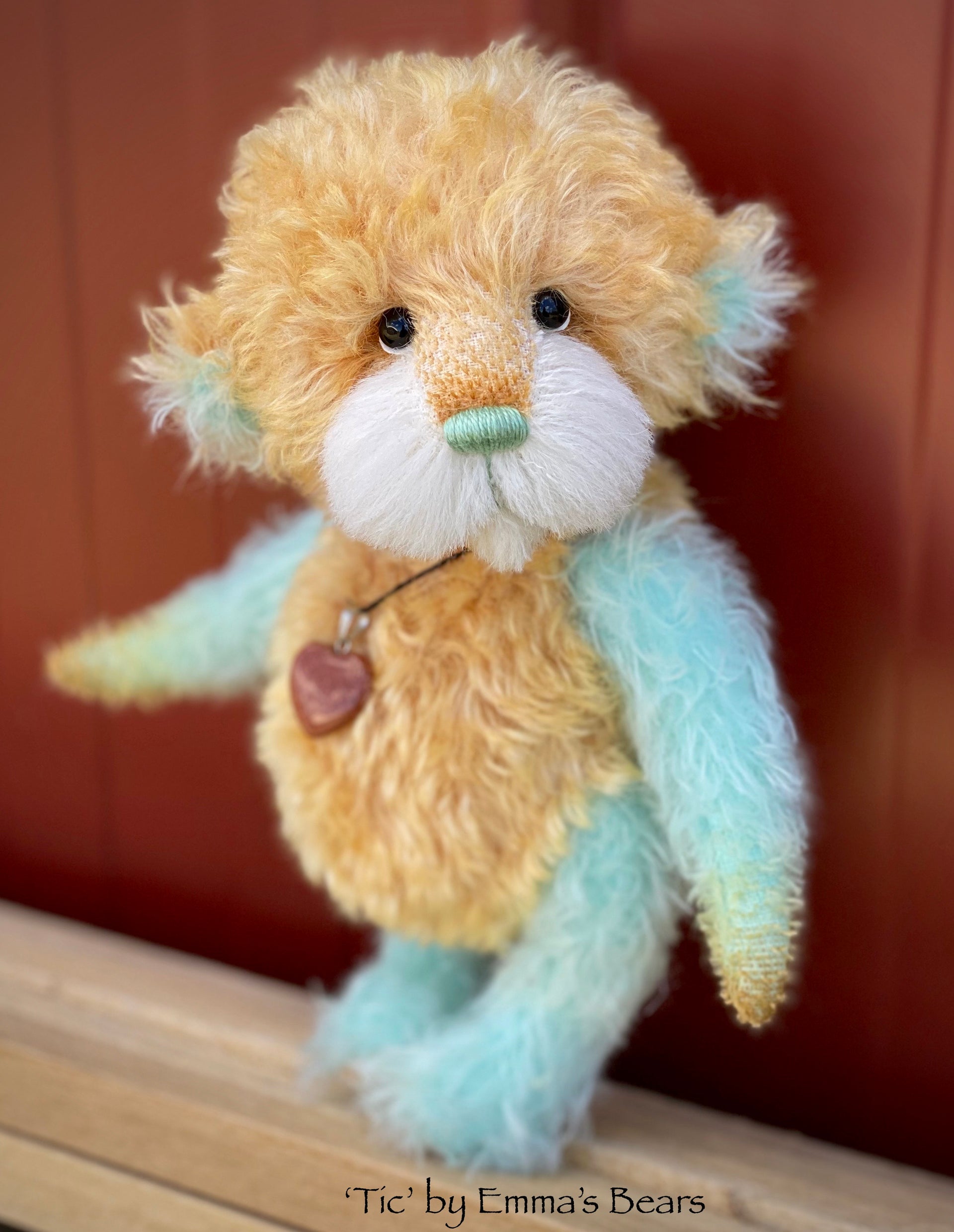 Tic - 8" Hand-Dyed Mohair and Alpaca Artist Bear by Emma's Bears - OOAK in a Limited Series