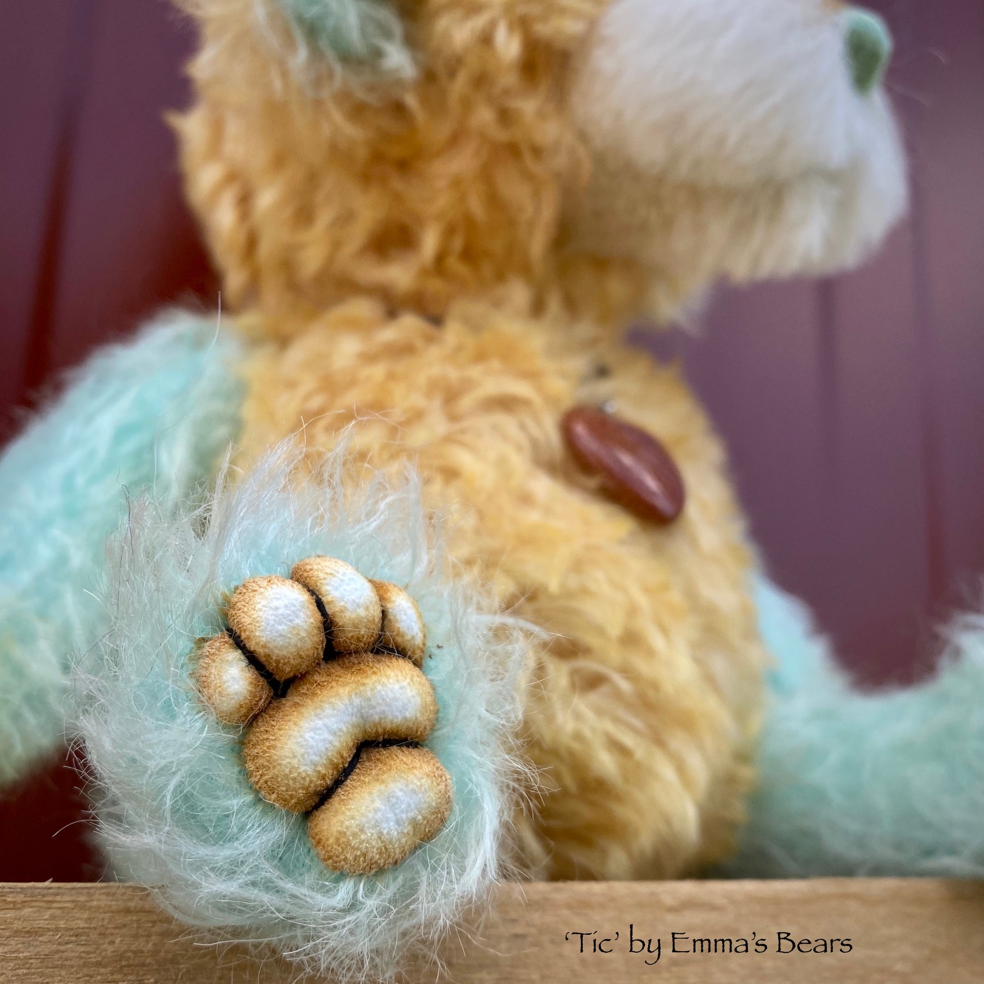 Tic - 8" Hand-Dyed Mohair and Alpaca Artist Bear by Emma's Bears - OOAK in a Limited Series