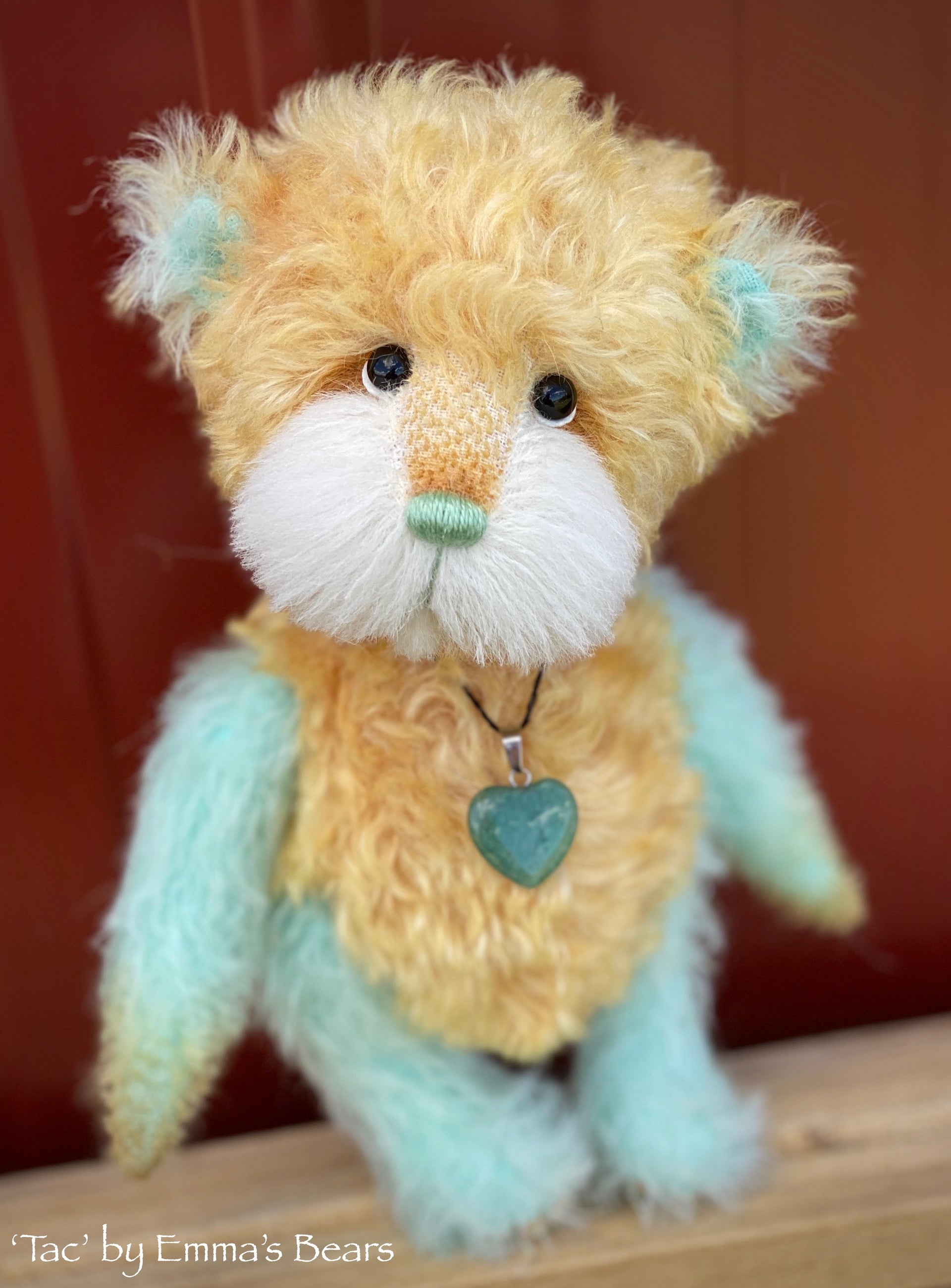 Tac - 8" Hand-Dyed Mohair and Alpaca Artist Bear by Emma's Bears - OOAK in a Limited Series