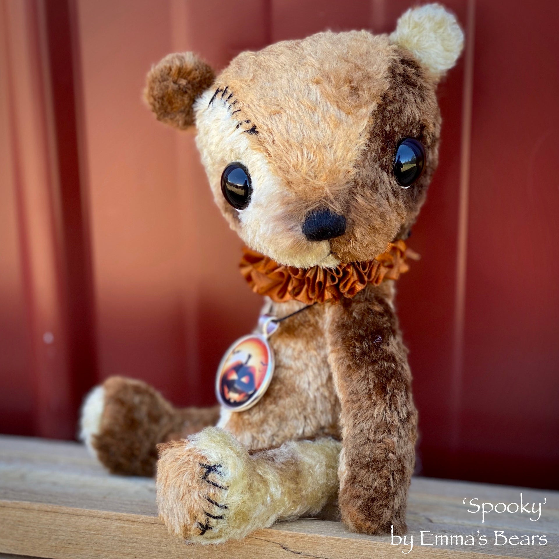 Spooky - 8" Viscose Artist Bear by Emma's Bears - OOAK