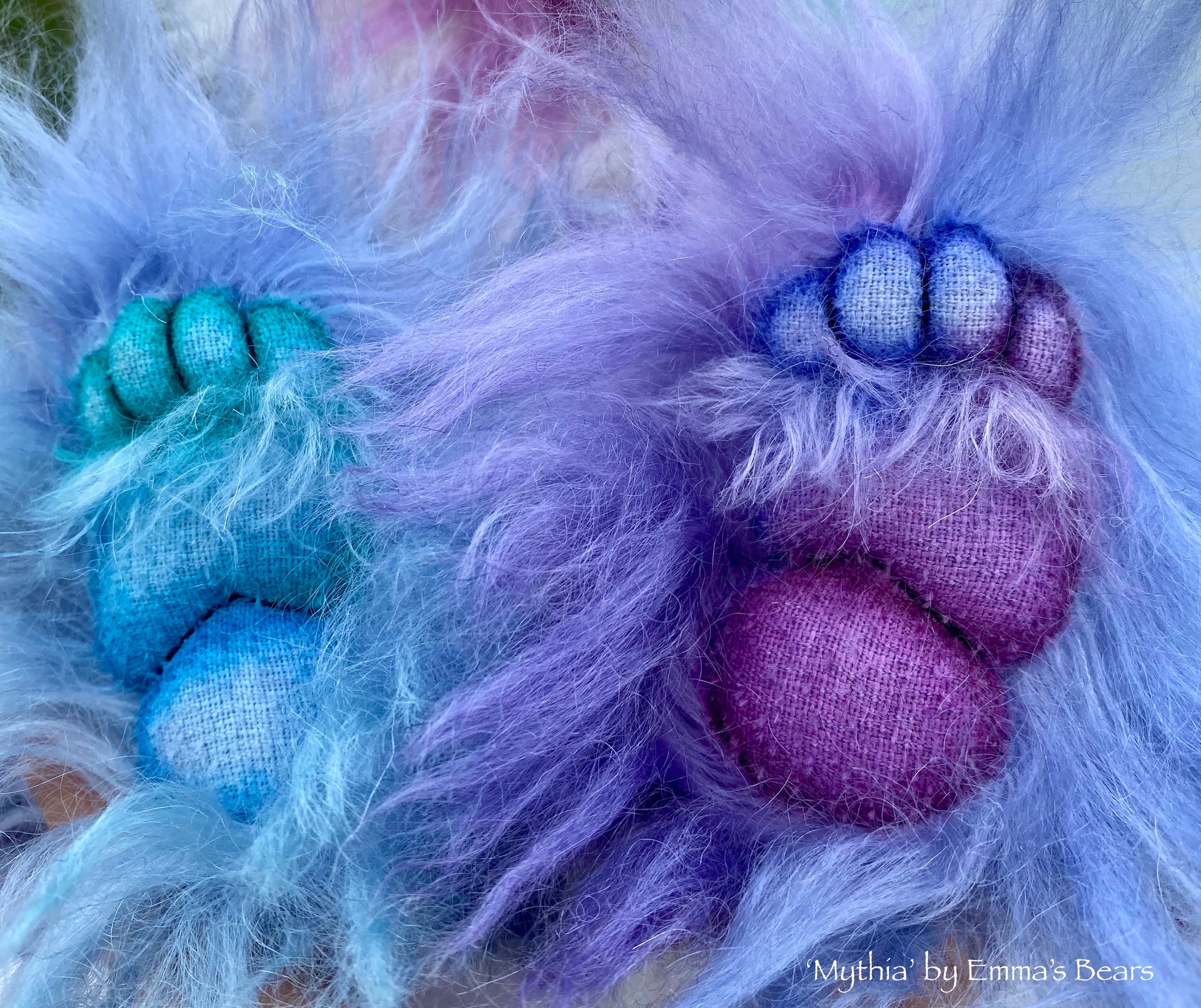 Mythia - 14IN hand dyed mohair bear by Emmas Bears - OOAK