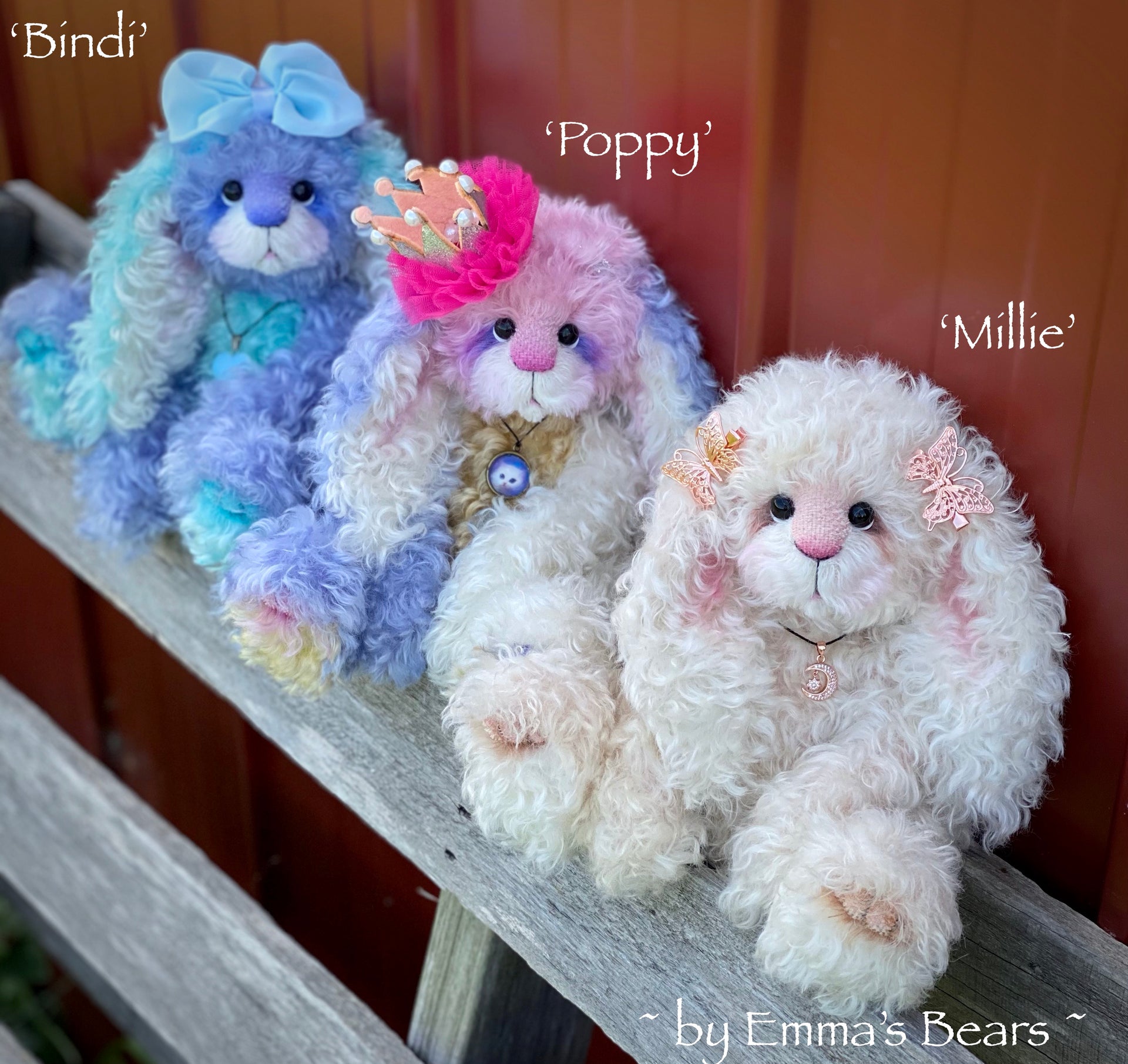 Bindi - 12" Hand-Dyed Kid Mohair Bunny by Emma's Bears - OOAK