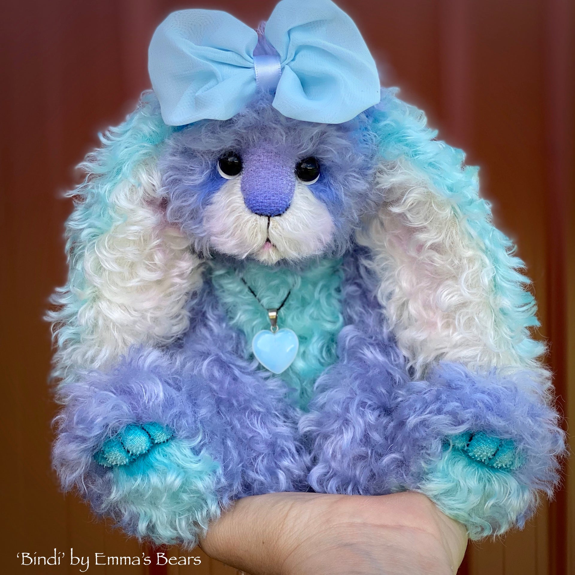 Bindi - 12" Hand-Dyed Kid Mohair Bunny by Emma's Bears - OOAK