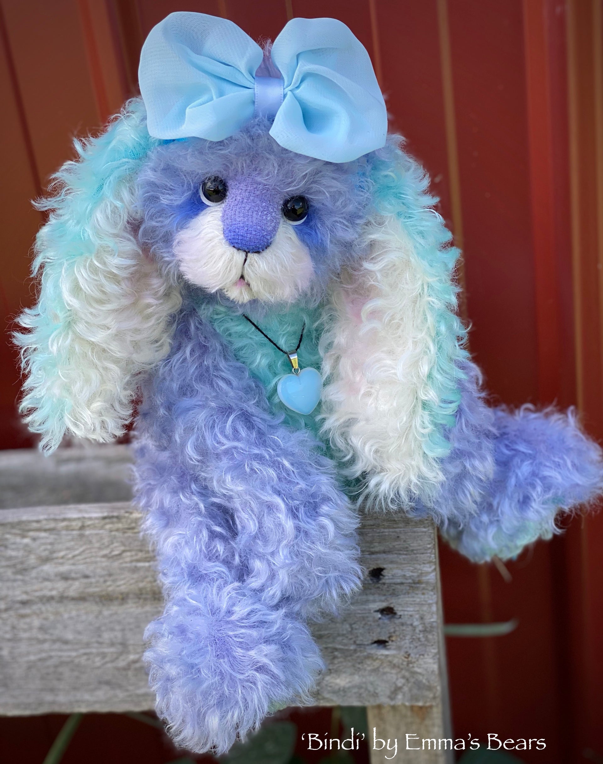 Bindi - 12" Hand-Dyed Kid Mohair Bunny by Emma's Bears - OOAK