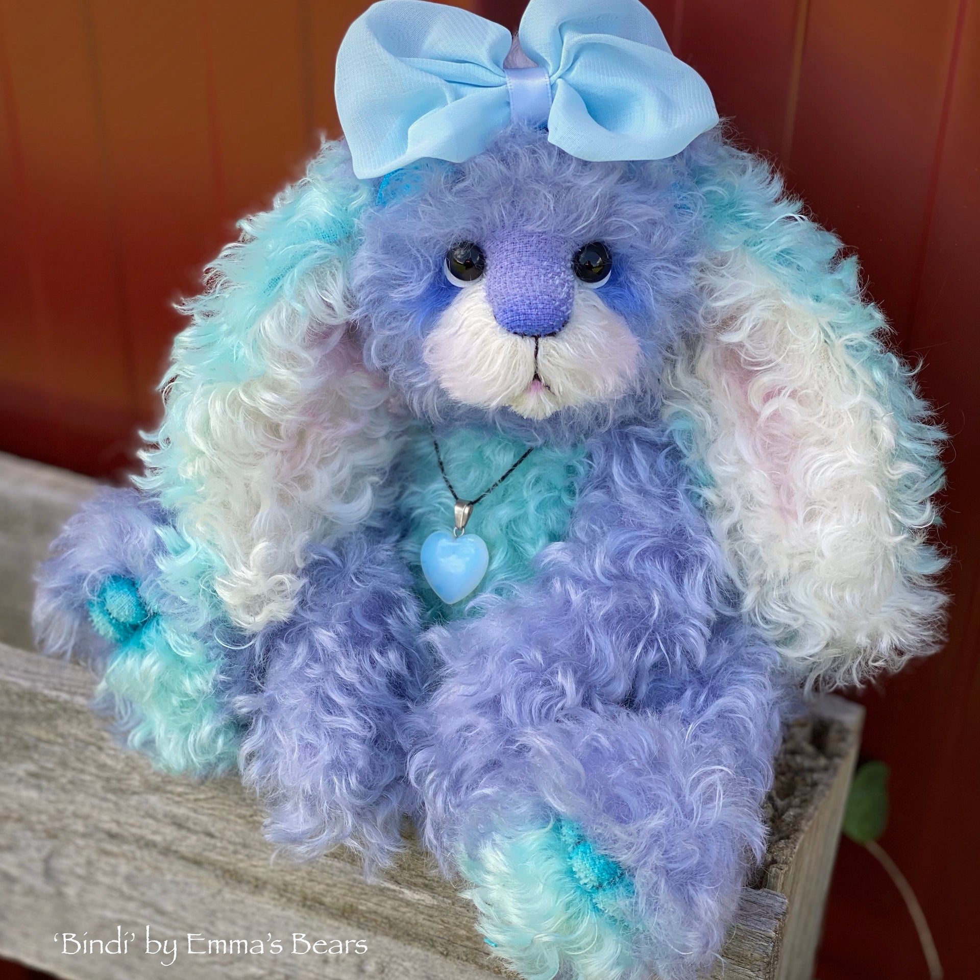 Bindi - 12" Hand-Dyed Kid Mohair Bunny by Emma's Bears - OOAK