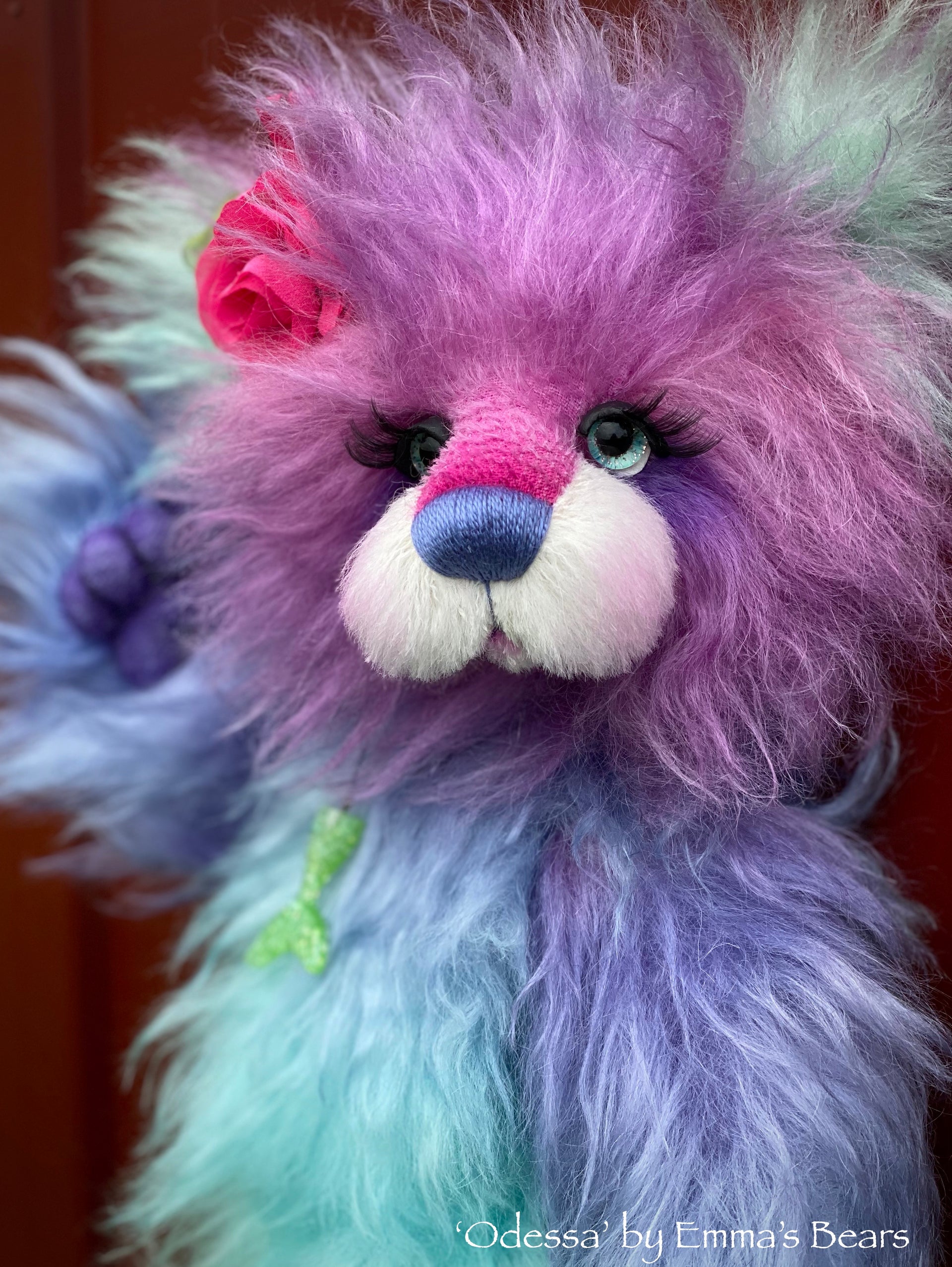 Odessa - 15IN hand dyed mohair bear by Emmas Bears - OOAK