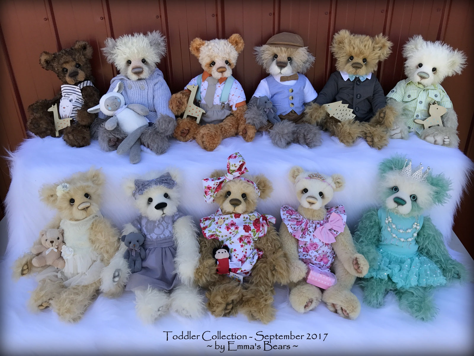 Toddler Wesley Winston - 18" curlylocks MOHAIR Artist toddler style Bear by Emmas Bears - OOAK