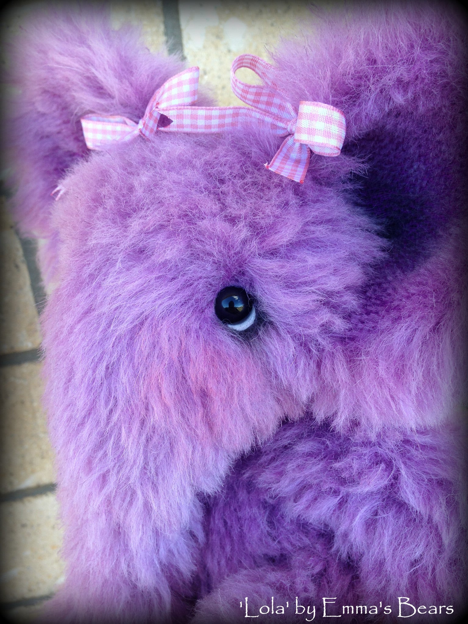 Lola - 9in lilac alpaca ELEPHANT Artist Bear by Emmas Bears