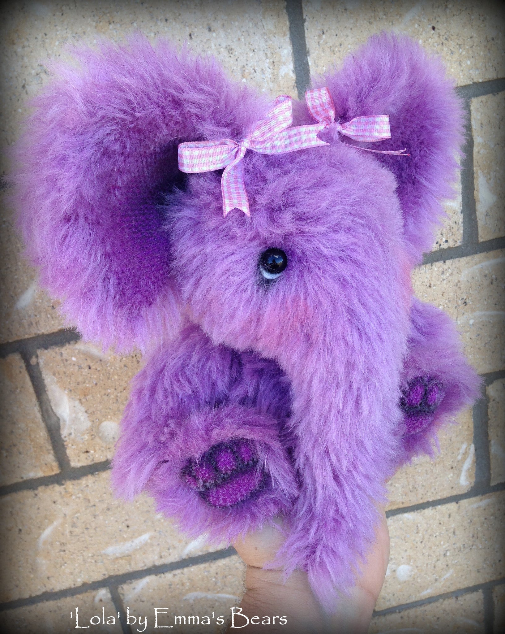 Lola - 9in lilac alpaca ELEPHANT Artist Bear by Emmas Bears