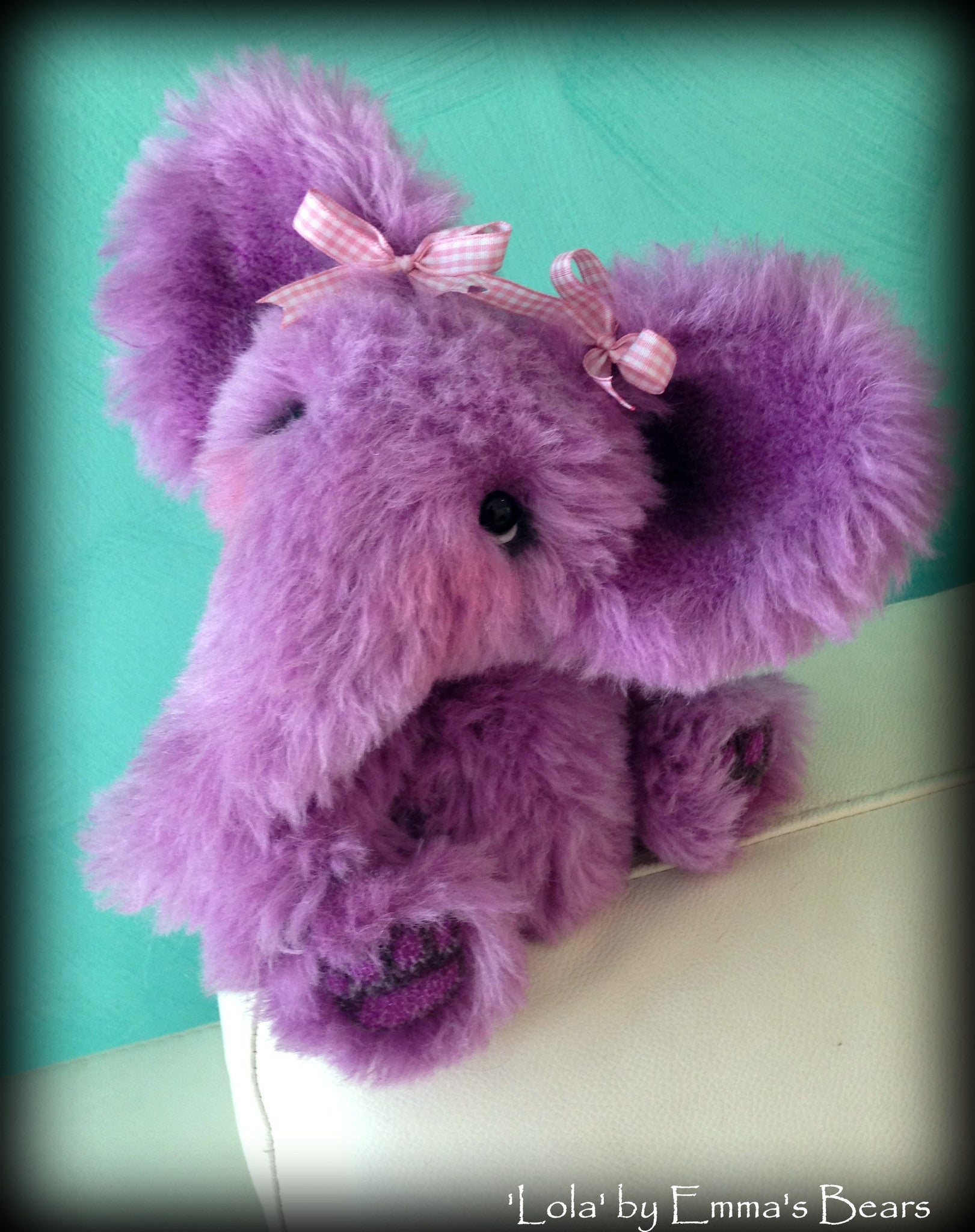 Lola - 9in lilac alpaca ELEPHANT Artist Bear by Emmas Bears