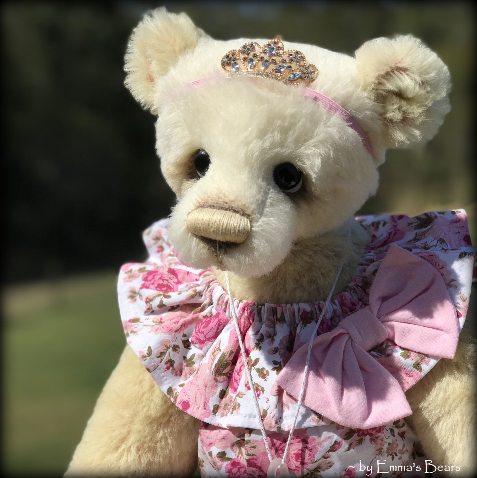 Toddler Matilda Molly - 21in hand dyed ALPACA Artist toddler style Panda Bear by Emmas Bears - OOAK