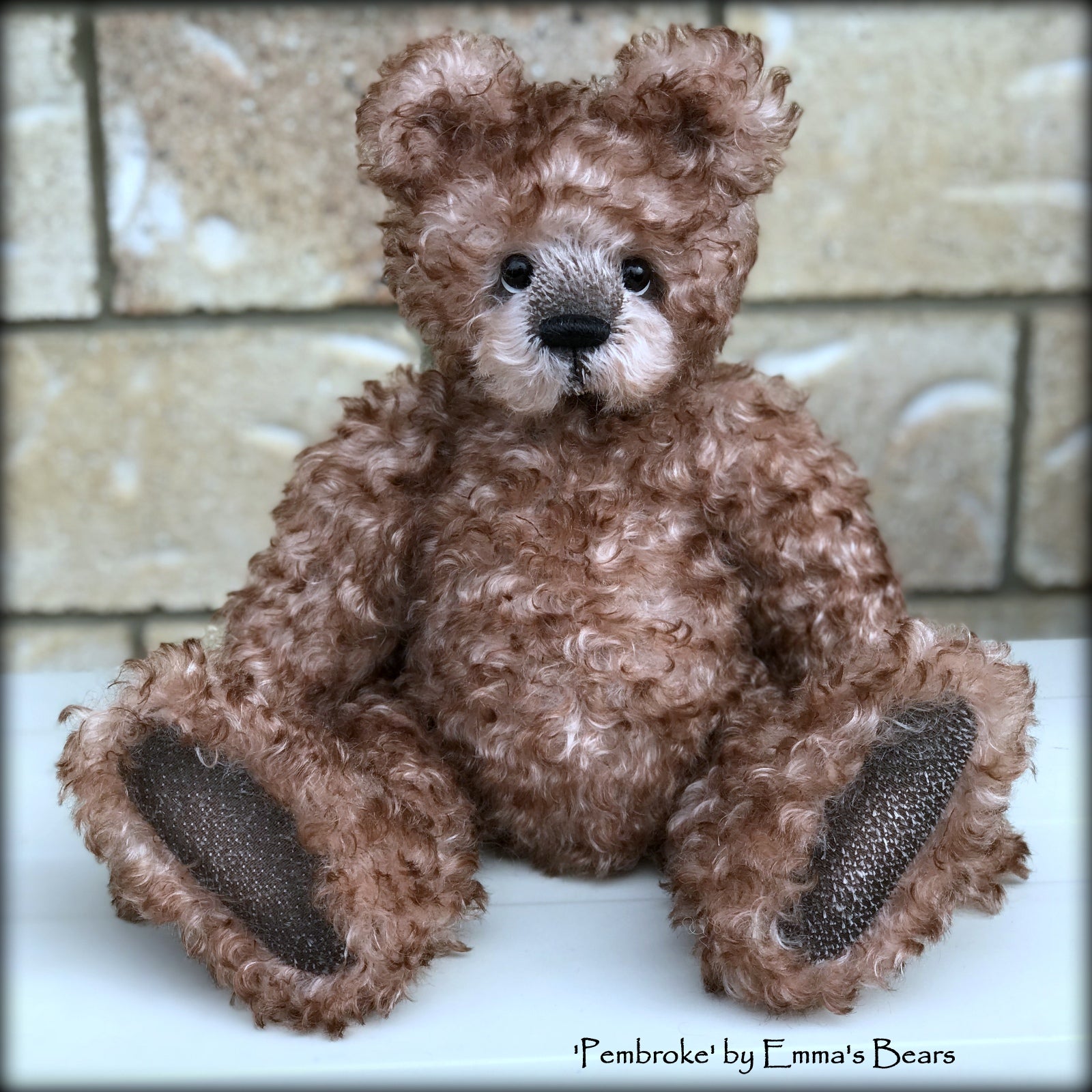 Pembroke - 14" curly kid mohair Artist Bear by Emmas Bears - OOAK