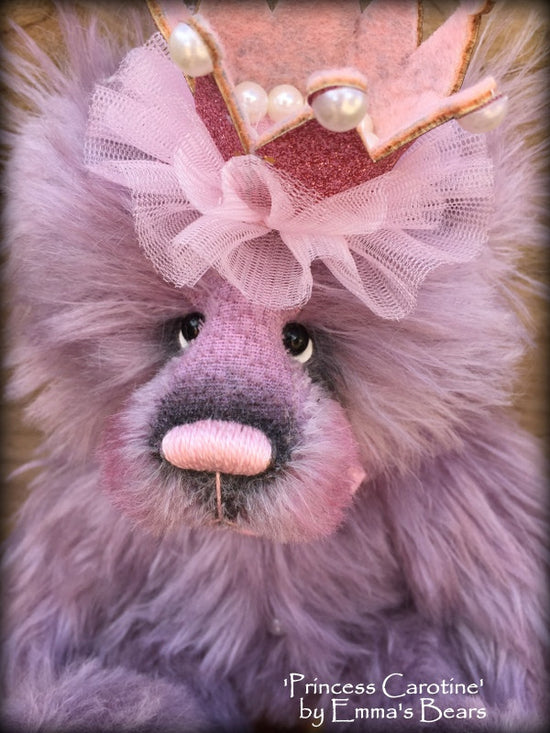 Princess Carotine - 12" hand dyed mohair bear by Emmas Bears - OOAK