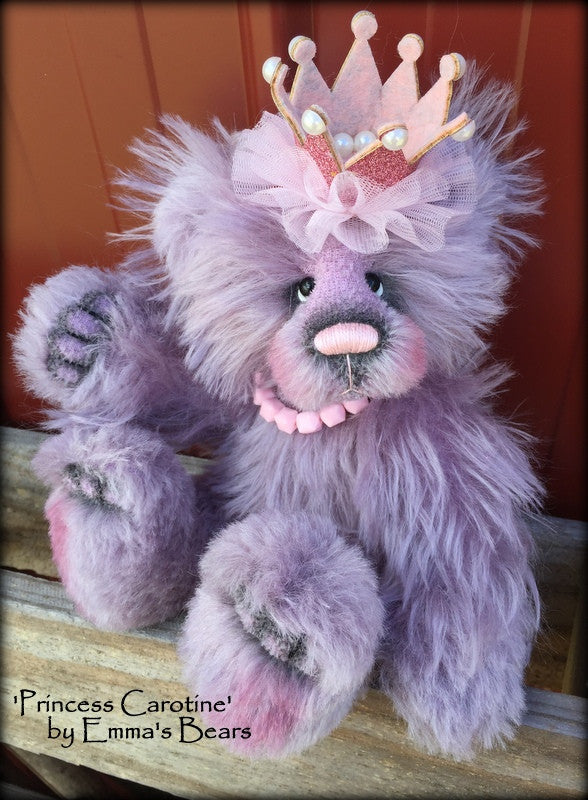Princess Carotine - 12" hand dyed mohair bear by Emmas Bears - OOAK