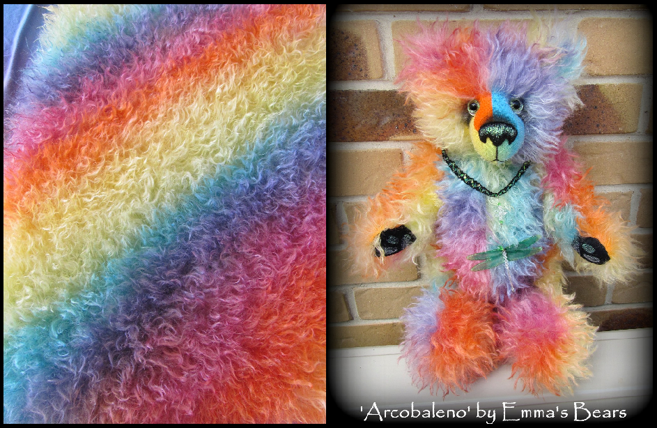 Bianca Mohair - Hand Dyed Rainbow Clouds - Fat 1/2m - SEP125