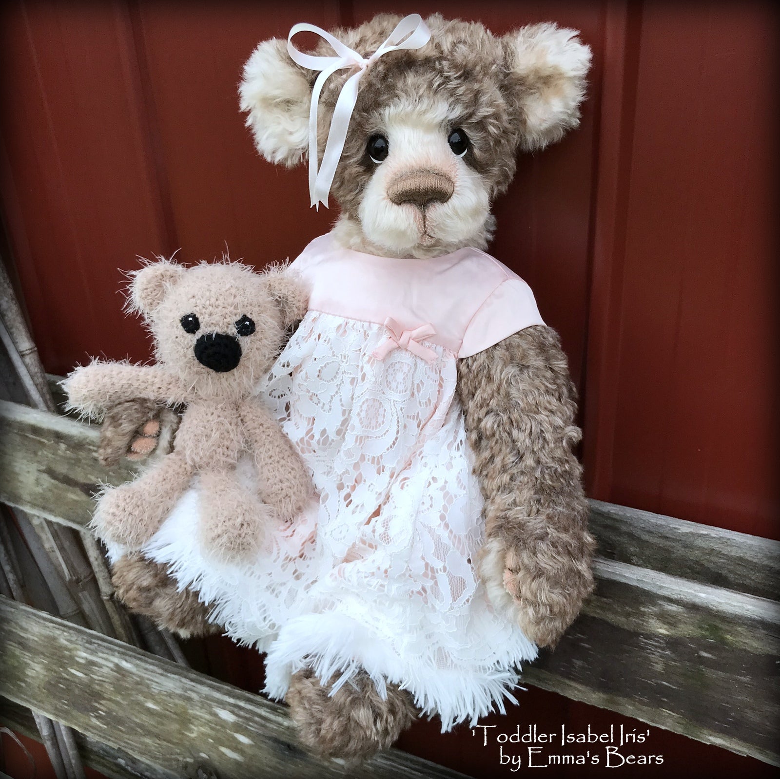 Toddler Isabel Iris - 22in hand dyed MOHAIR Artist toddler style Bear by Emmas Bears - OOAK