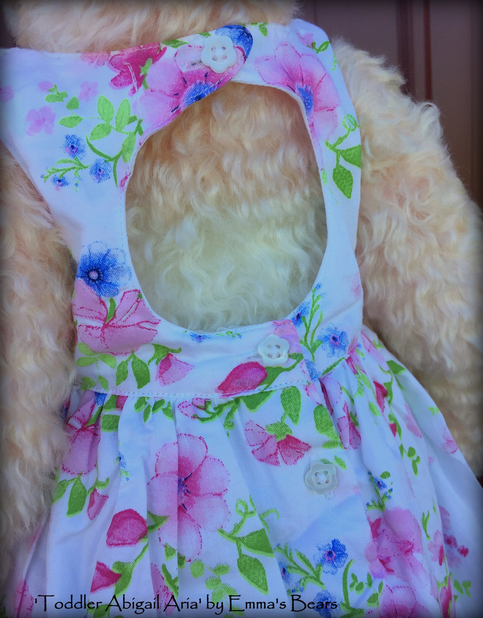 Toddler Abigail Aria - 21in hand dyed MOHAIR Artist toddler style Panda Bear by Emmas Bears - OOAK